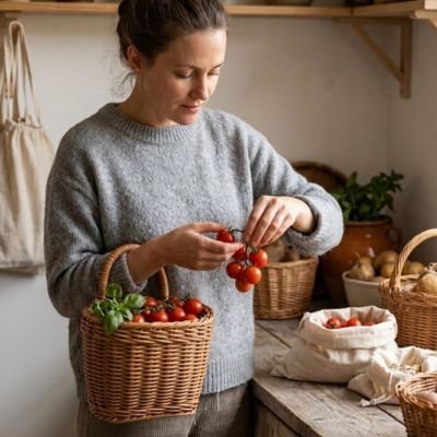 Panier de rangement en osier 